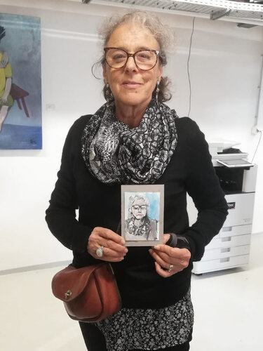 Portrait instantané 9 minutes van Aliénor de Cellès, Schilderij te koop op Singulart