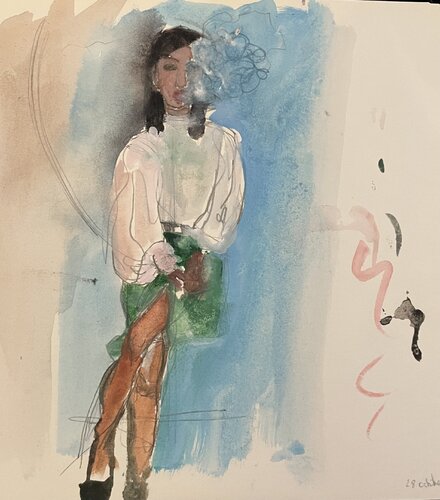Gouache préparatoire par Aliénor de Cellès, Peinture en vente sur Singulart