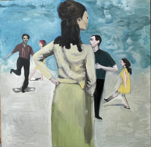 Jambes en l’air van Aliénor de Cellès, Schilderij te koop op Singulart
