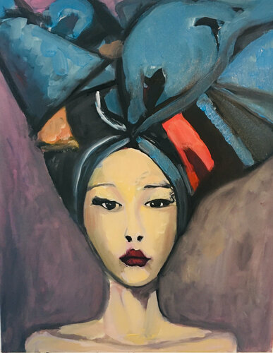 Turban par Aliénor de Cellès, Peinture en vente sur Singulart