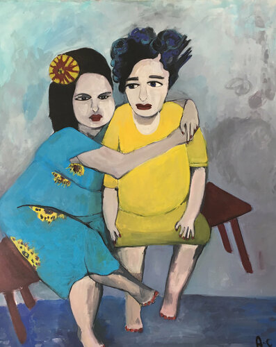 Banc public by Aliénor de Cellès, 회화 for Sale on Singulart