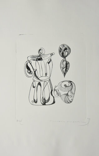 El Café ~ curvisme 411 van Richard Martin, Werk op papier te koop op Singulart