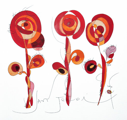 © Rosas Sant Jordi - ‘Cavaller de Sant Jordi’ - curvisme 102 by Richard Martin, Work on Paper for Sale on Singulart