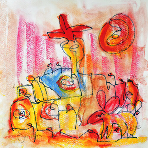 © Ruc de la Granda - curvisme 150 by Richard Martin, Work on Paper for Sale on Singulart