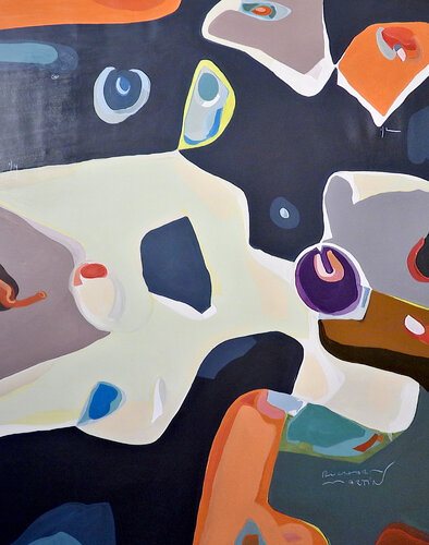 © CURV 532 - Playing with elliptical curves van Richard Martin, Schilderij te koop op Singulart
