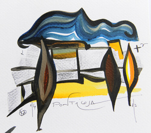 © CURV 612 - Balneario de Panticosa by Richard Martin, Work on Paper for Sale on Singulart