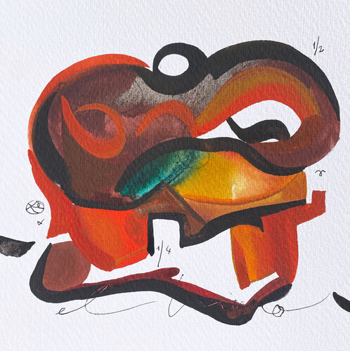 © CURV 613 - El herrero di Richard Martin, Opera su carta in vendita su Singulart