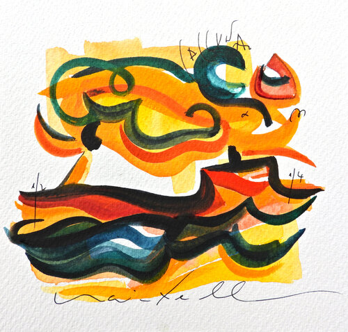 © CURV 616 - Ship of the moon by Richard Martin, Work on Paper for Sale on Singulart