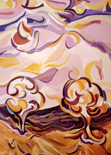 © CURV 625 - Dos raíces, una fuerza - 8M di Richard Martin, Pittura in vendita su Singulart