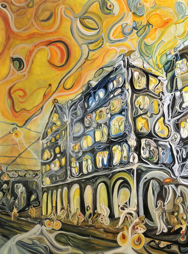 © Ciudad en movimiento di Richard Martin, Pittura in vendita su Singulart