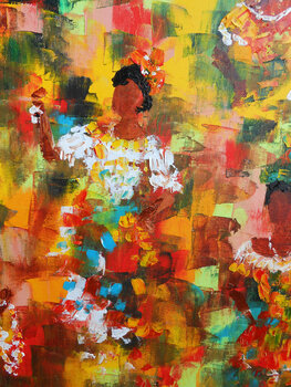 Couleurs créoles Série Fragments de foule II Axelle Bosler