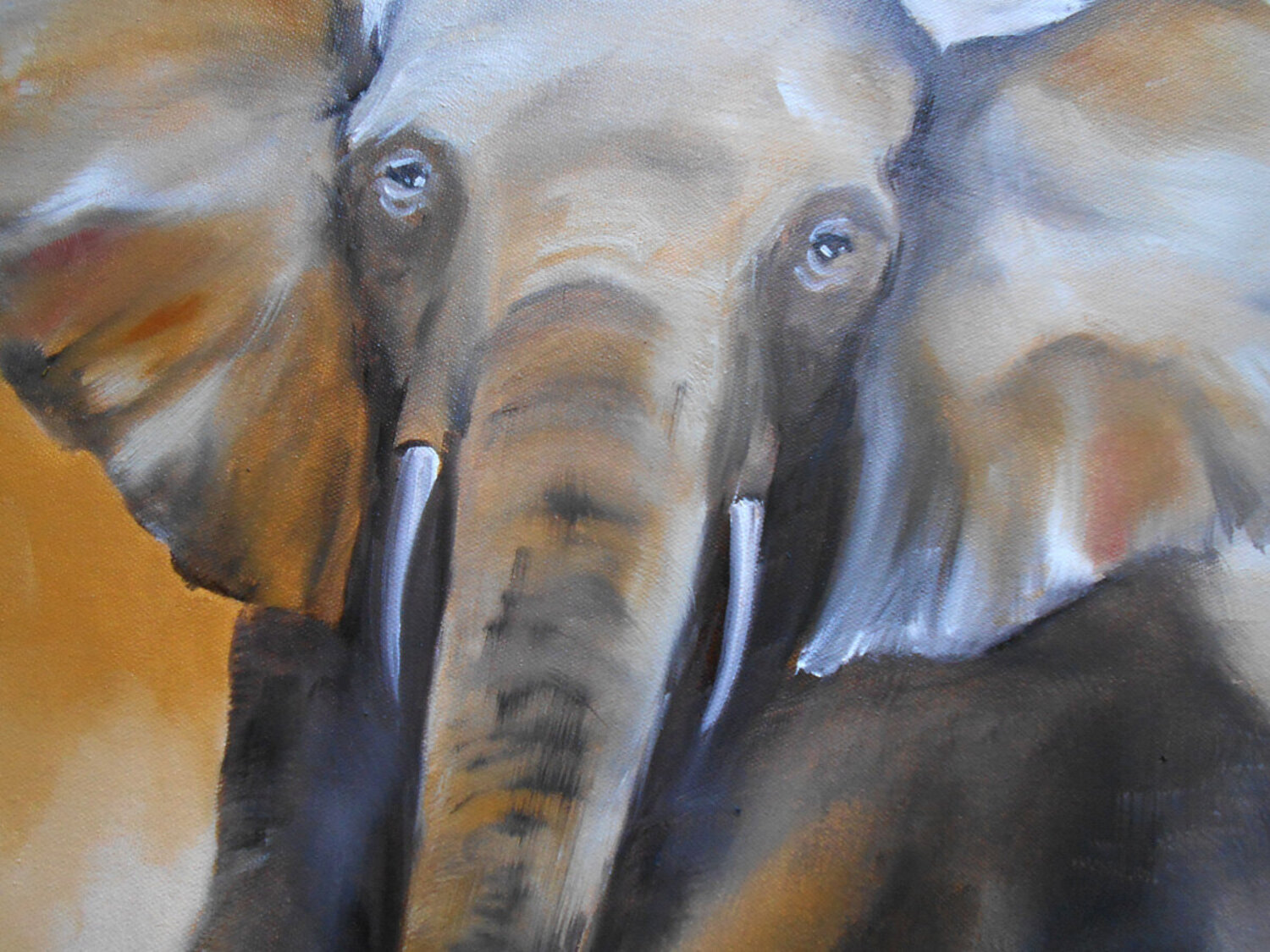 Le Grand Solitaire (éléphant) by Axelle Bosler (2020) : Painting Oil on  Canvas - Singulart, image size:1500x1125