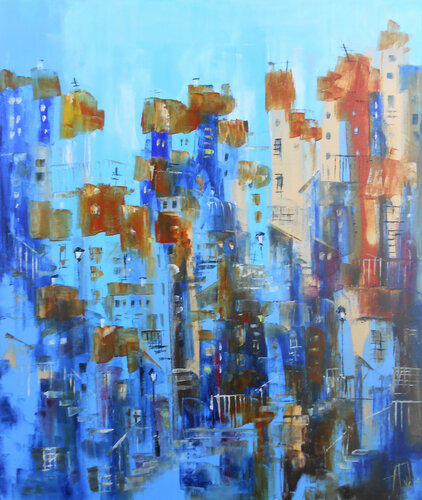La Cité bleue von Axelle Bosler, Malerei kaufen auf Singulart