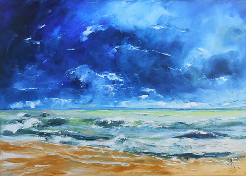 Mer en Hiver di Axelle Bosler, Pittura in vendita su Singulart
