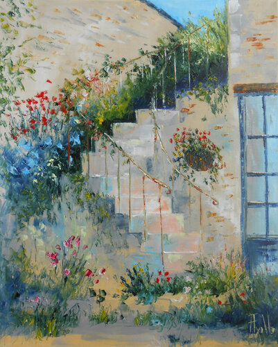 L'escalier secret by Axelle Bosler, Painting for Sale on Singulart
