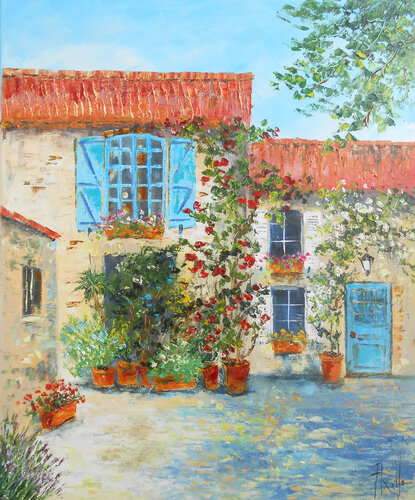 Maisons au soleil du Sud di Axelle Bosler, Pittura in vendita su Singulart