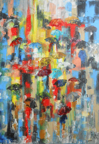 Tombe la pluie ... di Axelle Bosler, Pittura in vendita su Singulart