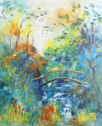 Le Pont des Sourires by Axelle Bosler, Painting for Sale on Singulart