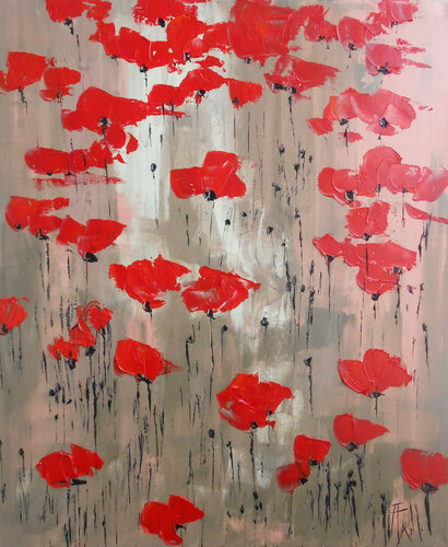 Pavots rouges de Axelle Bosler, Pintura a la venta en Singulart