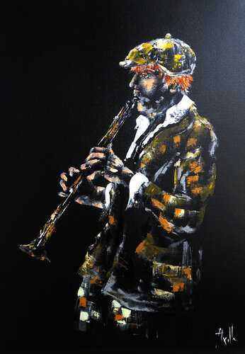 L'Irlandais à la Clarinette von Axelle Bosler, Malerei kaufen auf Singulart