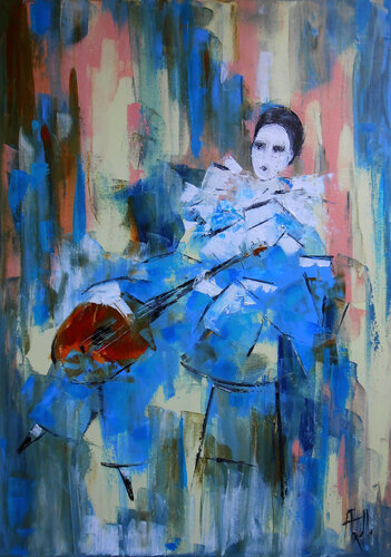 Le Pierrot de Colombine von Axelle Bosler, Malerei kaufen auf Singulart