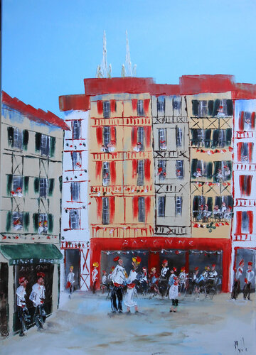 Féria de Bayonne di Axelle Bosler, Pittura in vendita su Singulart