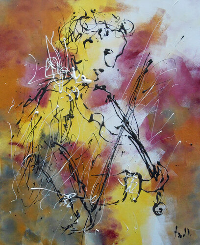 Le  Violoniste di Axelle Bosler, Pittura in vendita su Singulart