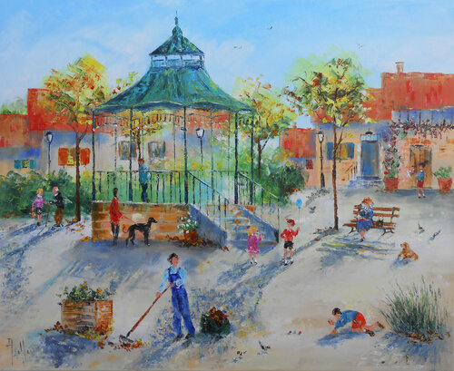 Autour du Kiosque by Axelle Bosler, 油畫 for Sale on Singulart