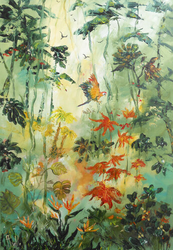 Au coeur de la Jungle by Axelle Bosler, Painting for Sale on Singulart