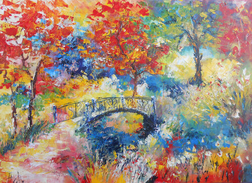 Nature en couleurs by Axelle Bosler, Painting for Sale on Singulart