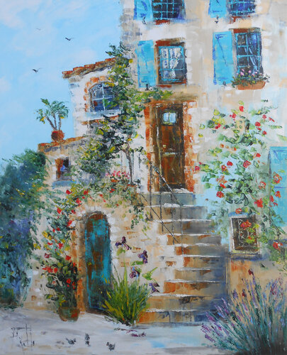 La Maison de Provence by Axelle Bosler, Painting for Sale on Singulart