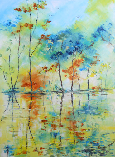 Les Reflets du Silence - Série “Reflets & Lumières” by Axelle Bosler, 絵画 for Sale on Singulart
