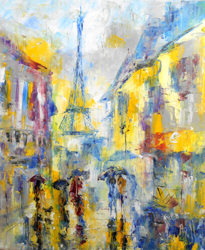 Eclats de Pluie à Paris von Axelle Bosler, Malerei kaufen auf Singulart