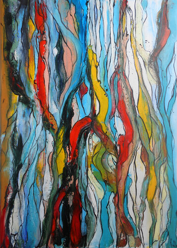 Veines du Monde - Série : “Failles & Énergies” par Axelle Bosler, Peinture en vente sur Singulart