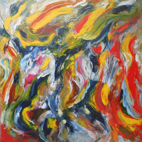 Nuit des oiseaux par Axelle Bosler, Peinture en vente sur Singulart