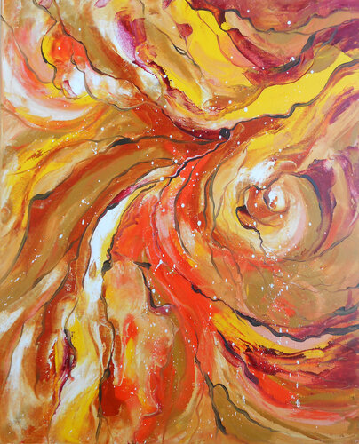 "Naissance d’une étoile" série "Cartographies intérieures" de Axelle Bosler, Pintura a la venta en Singulart