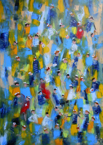 Si tous les marins du monde di Axelle Bosler, Pittura in vendita su Singulart