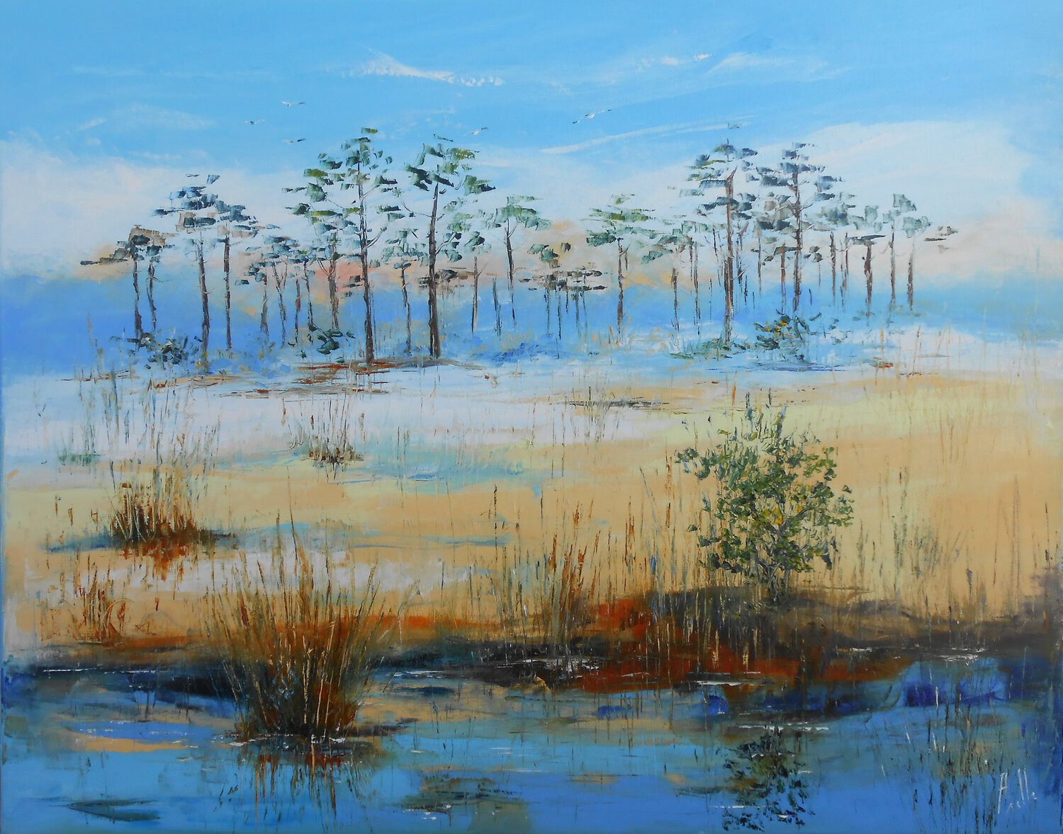 Lumière sur l’étang - Série Terres d’eau et de ciel I Axelle Bosler