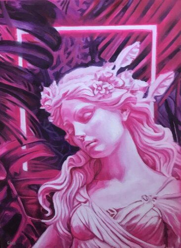 Goddess of silence par Sheila González, Peinture en vente sur Singulart