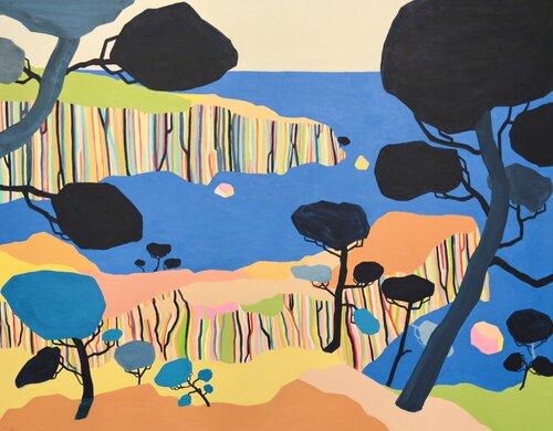 Les grandes falaises di Vincent Gabin, Pittura in vendita su Singulart