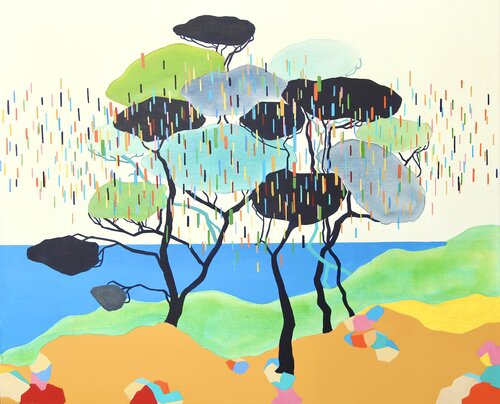 "Pluie de lumière" van Vincent Gabin, Schilderij te koop op Singulart