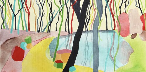 Reflets silencieux di Vincent Gabin, Pittura in vendita su Singulart