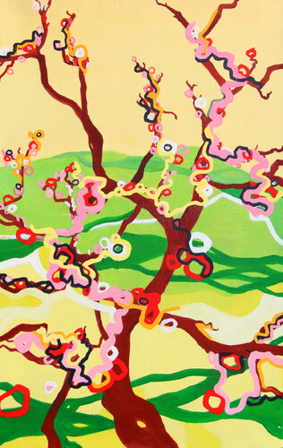 Pêcher en fleur. van Vincent Gabin, Schilderij te koop op Singulart