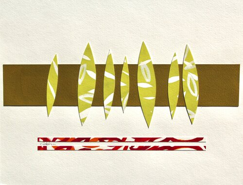 Collage d'automne IV von Vincent Gabin, Werk auf Papier kaufen auf Singulart