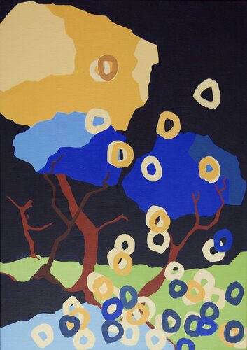 Paysage de nuit du sud III by Vincent Gabin, Painting for Sale on Singulart