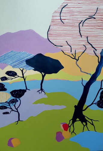 Paysage du sud di Vincent Gabin, Pittura in vendita su Singulart