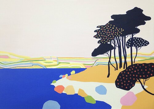 Paysage du sud : seul au monde. van Vincent Gabin, Schilderij te koop op Singulart