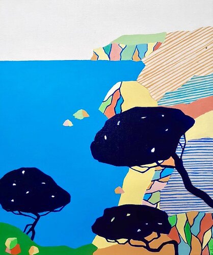 Chaos dans les calanques III van Vincent Gabin, Schilderij te koop op Singulart