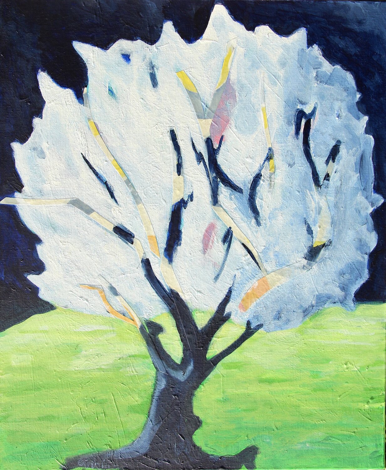 L'arbre solitaire Vincent Gabin Original painting for sale