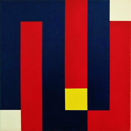 Quien Tiene Miedo al Rojo,Amarillo y Azul (Who's Afraid of Red, Yellow and Blue) For Barnett Newman von Juan Jose Hoyos Quiles, Malerei kaufen auf Singulart